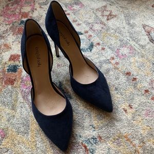Long Tall Sally Navy Lucia Semi D’orsay Heel
